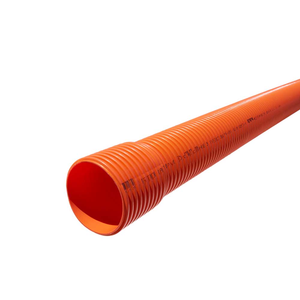 Electrical PVC Orange Corflo® Corrugated Conduit 100mm x 6m