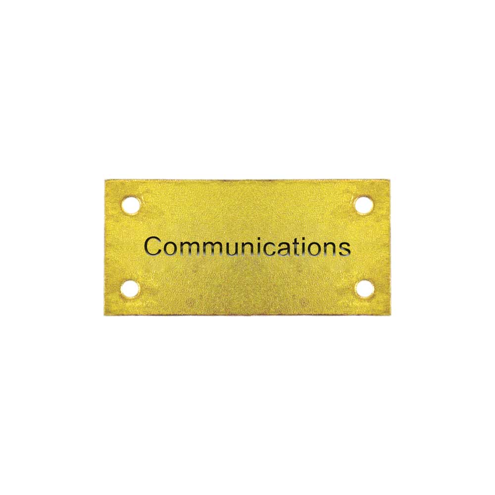 Electrical Brass Label (40mm x 80mm)