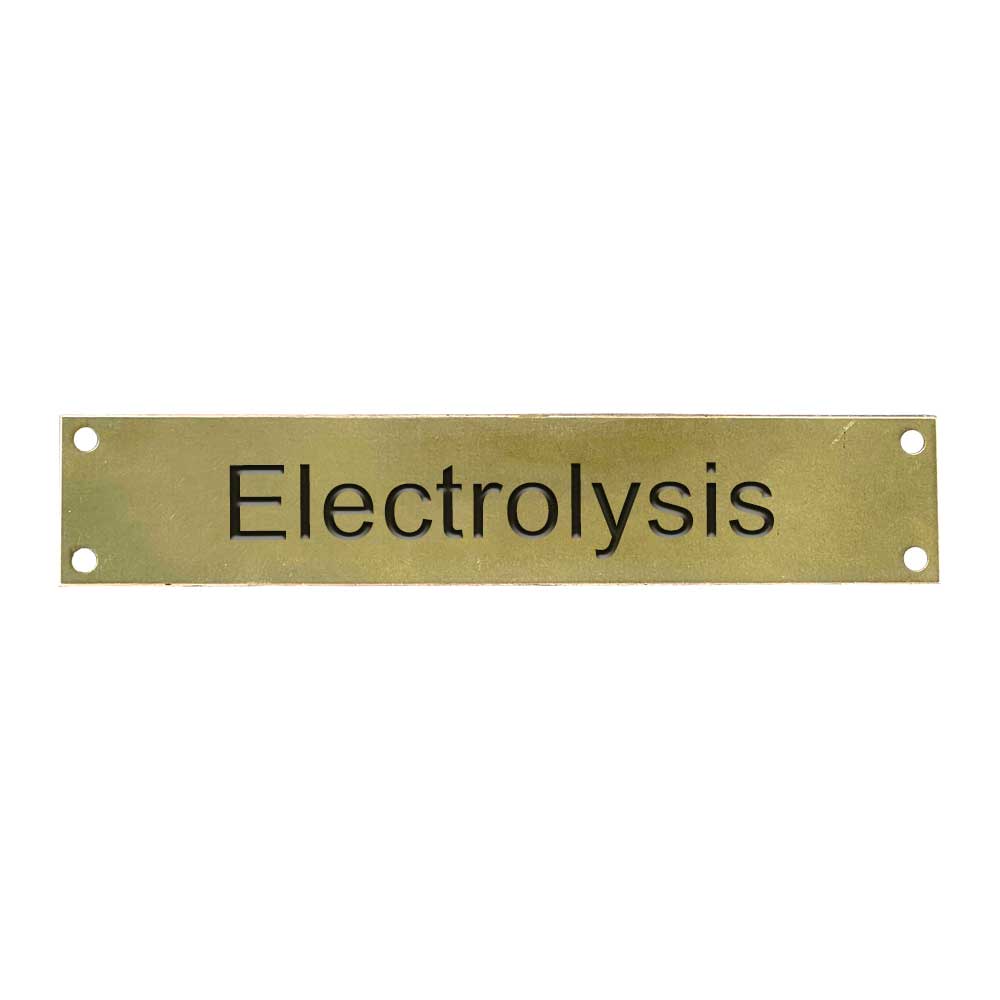 Brass Marker Label 30mm X 150mm Electrolysis