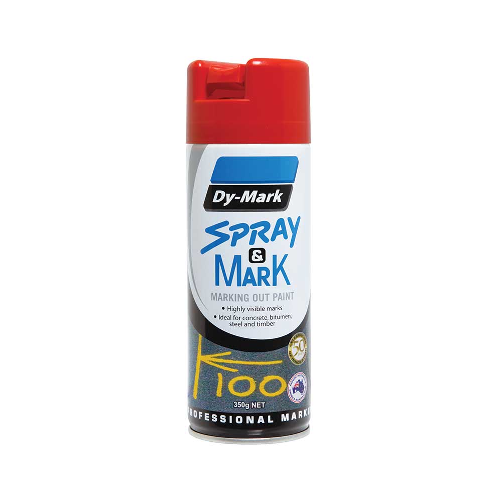 Spray & Mark Paint 350g Dy-Mark Red