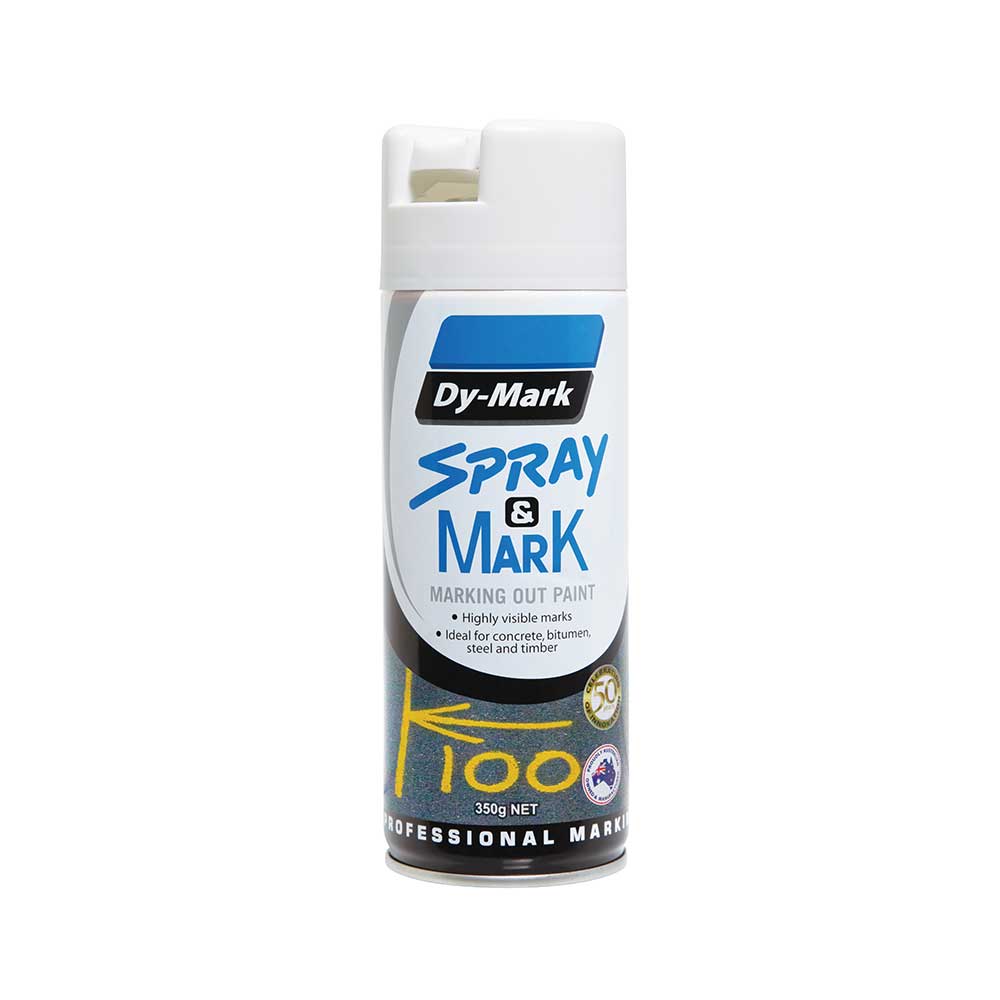 Spray & Mark Paint 350g Dy-Mark White