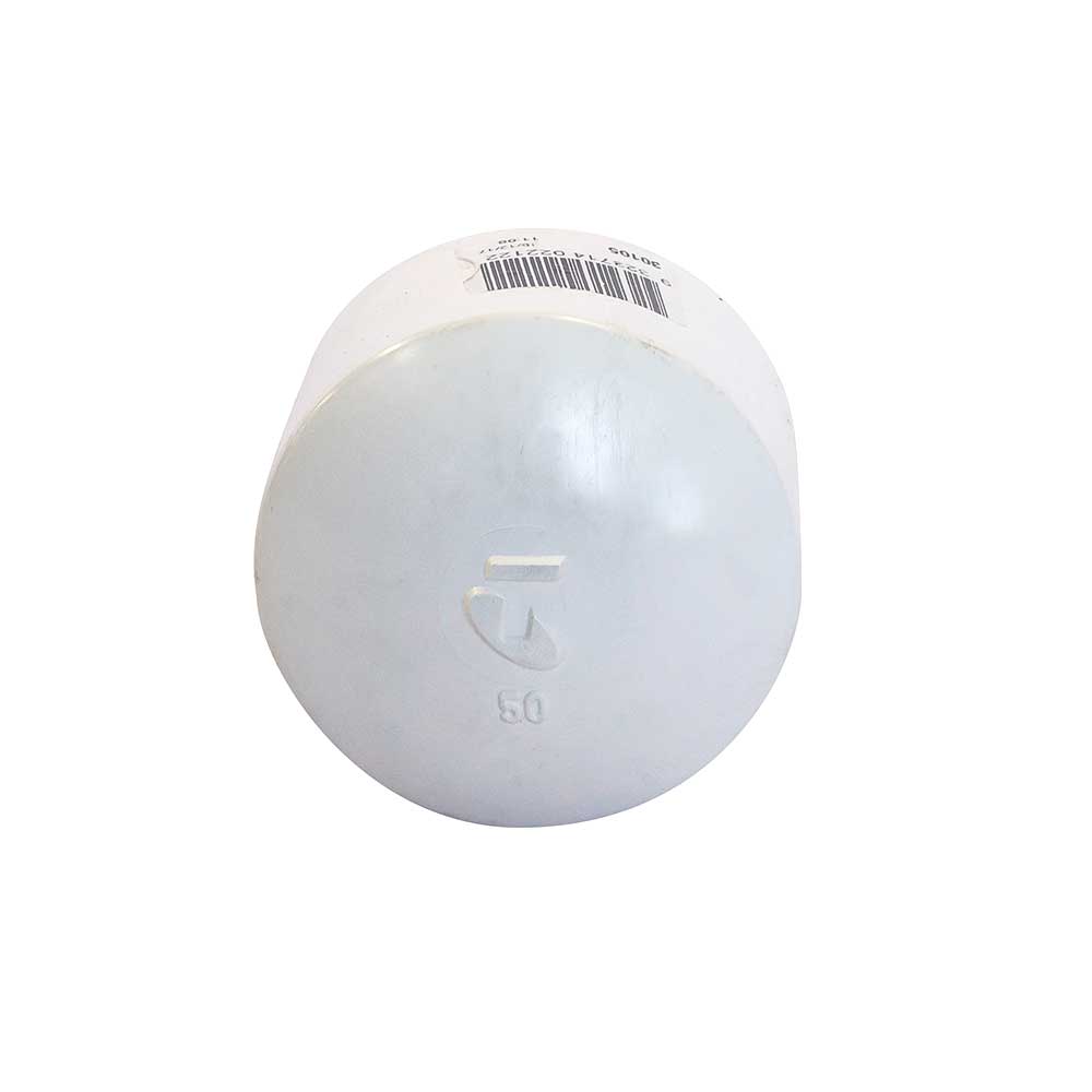 Communication PVC White Conduit Cap Push On Telstra Spec 50mm ID