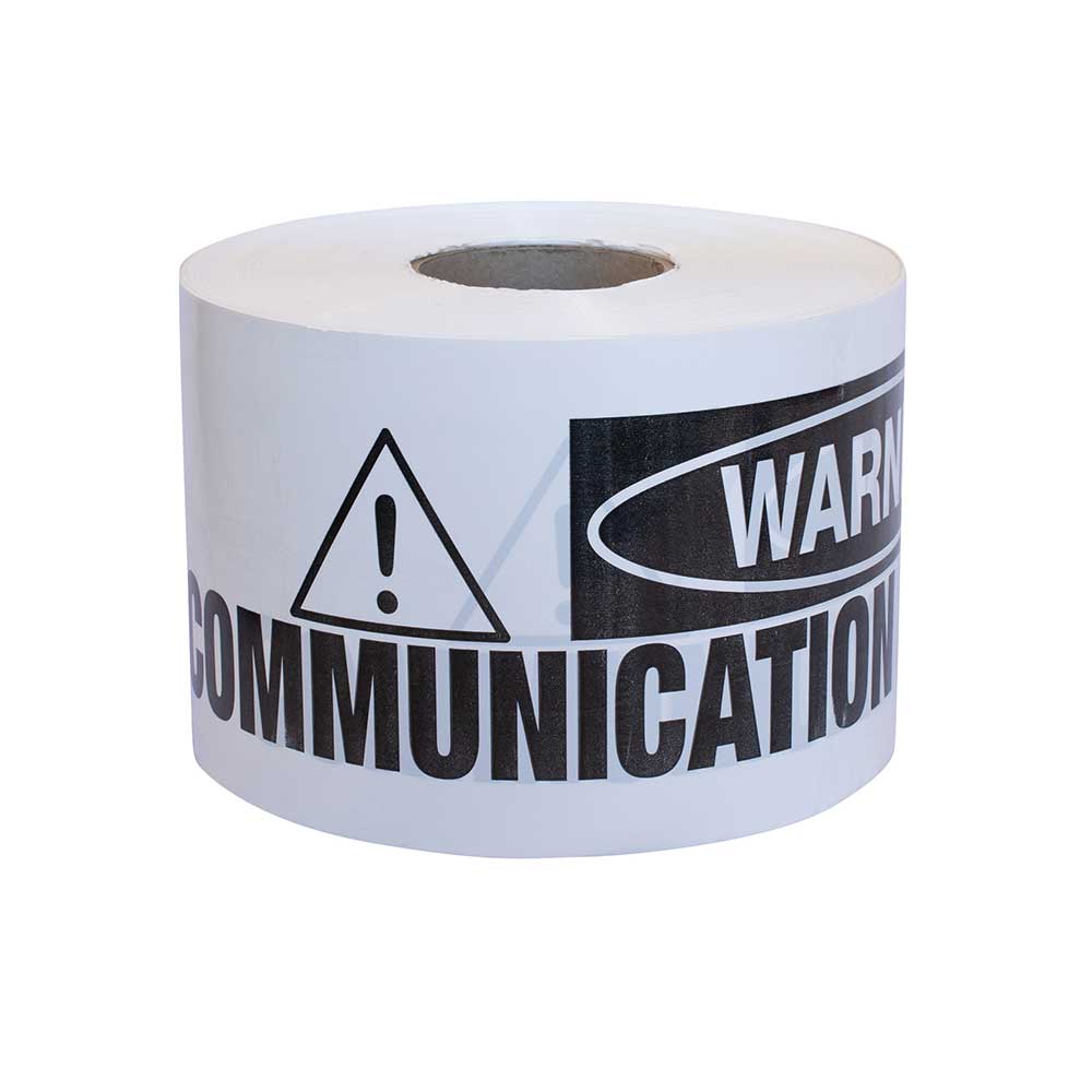 Underground Warning Tape: Danger Communications Cable Below 150mm X 500m