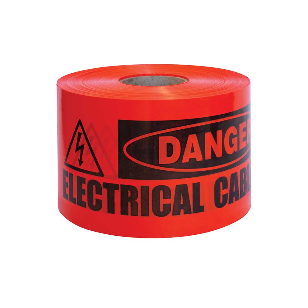 Underground Warning Tape: Danger Electrical Cable Below 150mm x 500m