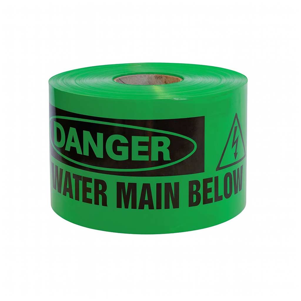 Underground Warning Tape: Danger Buried Water Main Below 150mm X 500m