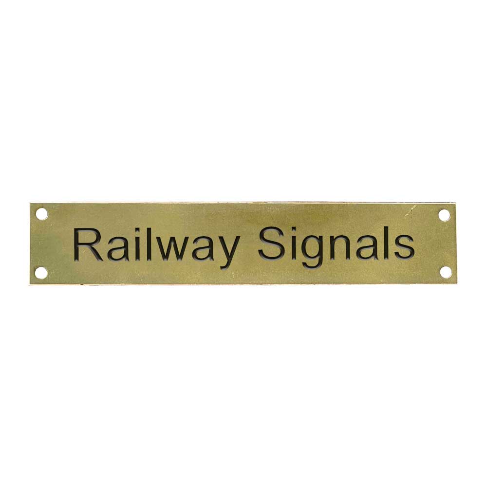 Brass Marker Label 30mm X 150mm Railway Signals