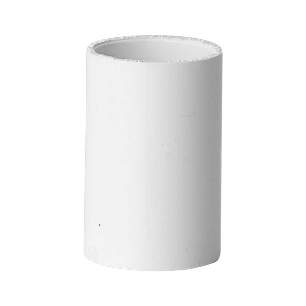 Pressure Pipe PVC White Conduit Coupling F&F 25mm