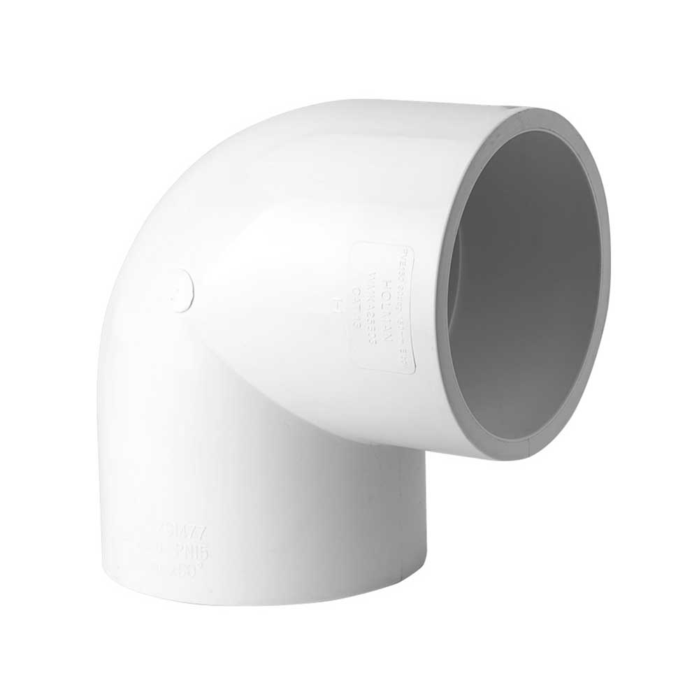 Pressure Pipe PVC White Conduit Elbow Bend 150mm X 90 Deg