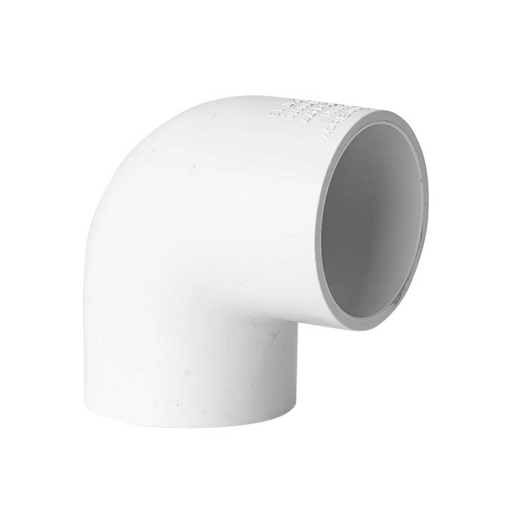 Pressure Pipe PVC White Conduit Elbow Bend 32mm X 90 Deg