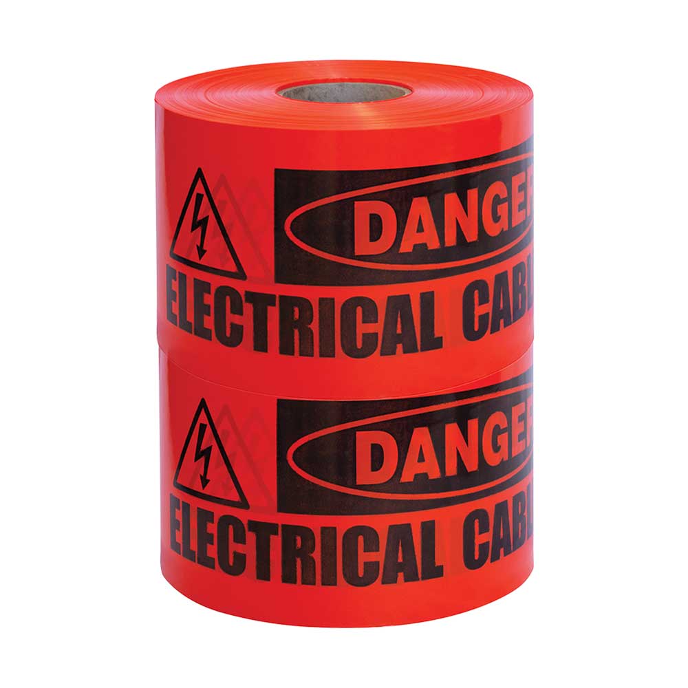 Underground Warning Tape: Danger Electrical Cable Below 300mm x 500m