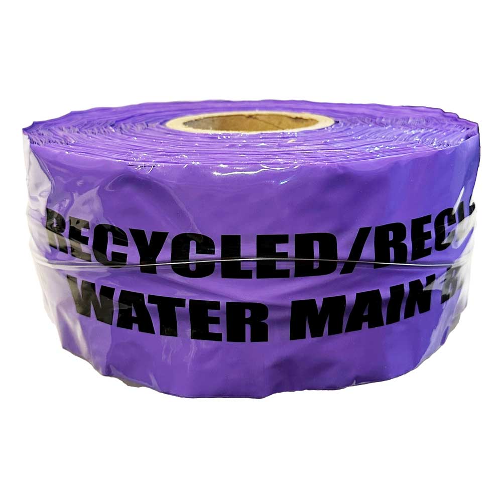 Underground Detectable Warning Tape: Danger – Recycled Water Main Below 150mm X 500m