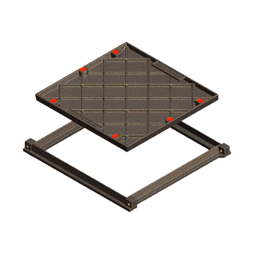 Type 66 Ductile iron Rhinocast® recessed cover and frame (AS 3996 Class B)