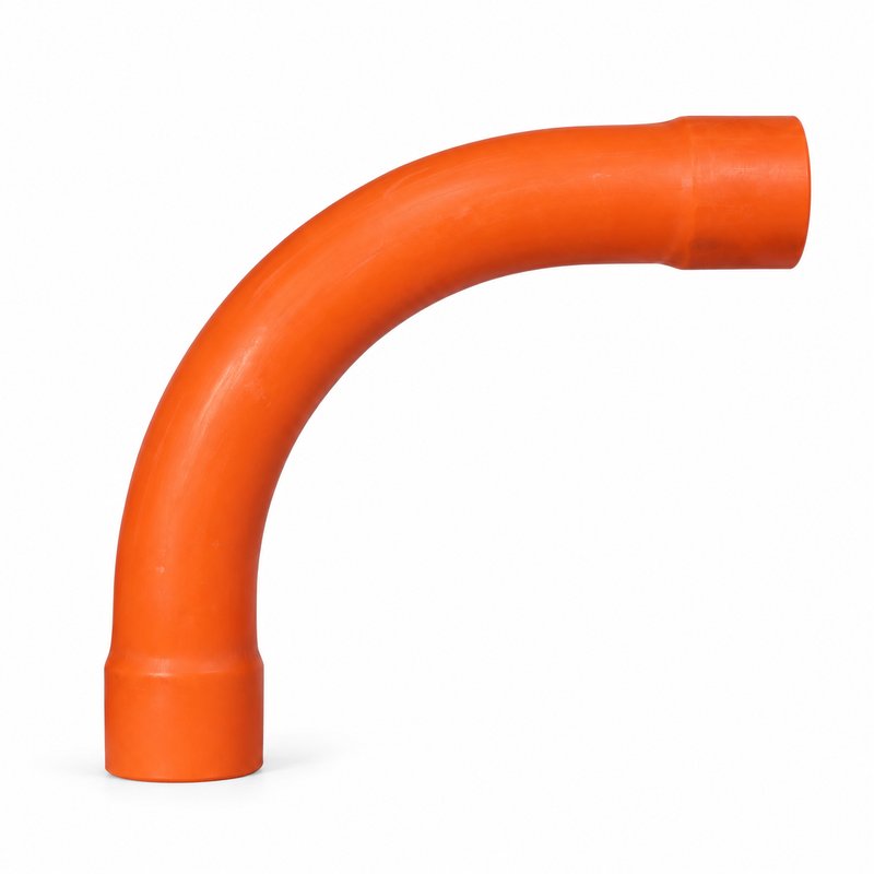 Orange Electrical PVC Conduit Sweep Bend Heavy-Duty