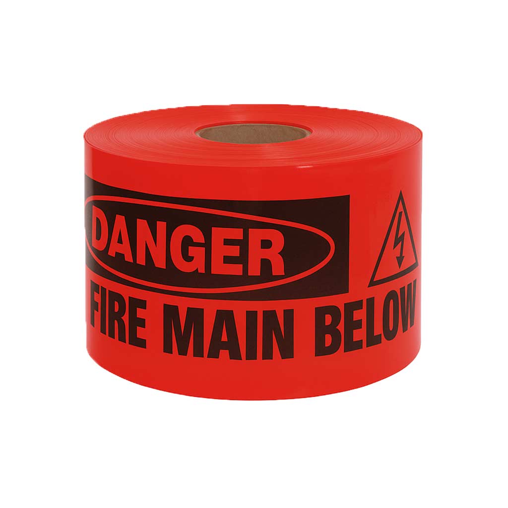 Underground Buried Fire Main Warning Tape – Non-Detectable Underground Buried Fire Main Warning Tape – Non-Detectable
