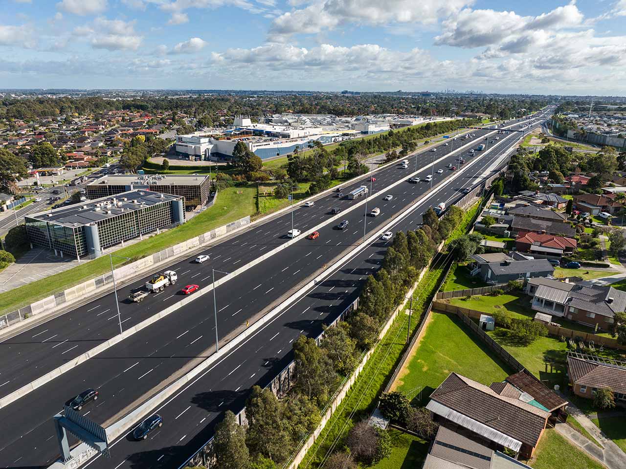 Monash Freeway upgrade construction